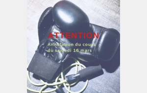 Annulation des cours du 16 mars