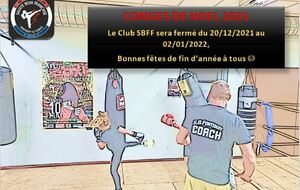 Fermeture Club Noël 2021