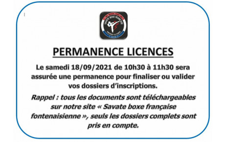 Suivi licences !